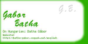 gabor batha business card